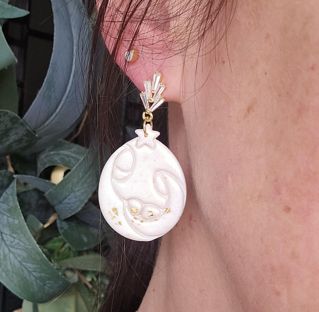 Holy Family Christmas Dangle Earring, Surgical Steel