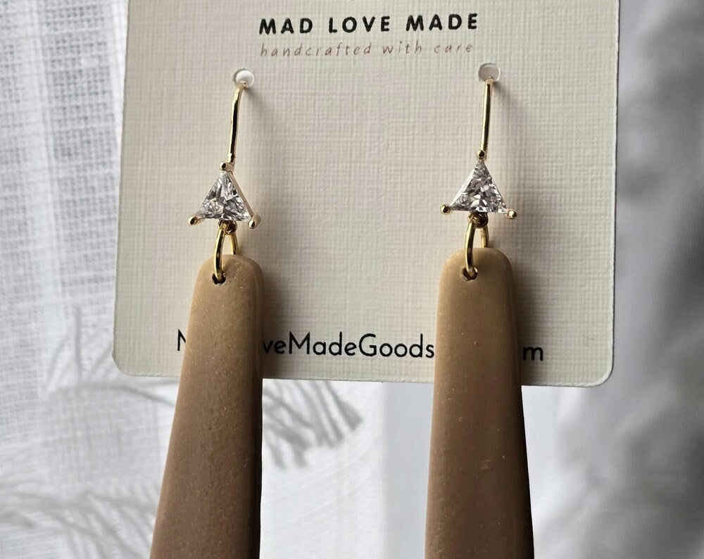 Ombre Polymer Clay Dangle Earrings